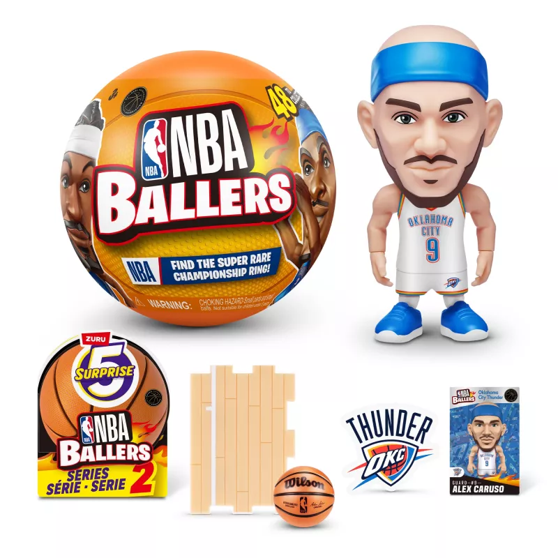 5 Surprise NBA Ballers Series 2, 3 a, Mitmevärviline