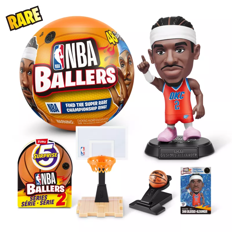 5 Surprise NBA Ballers Series 2, 3 a, Mitmevärviline