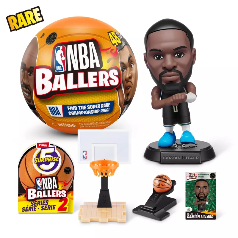 5 Surprise NBA Ballers Series 2, 3 a, Mitmevärviline
