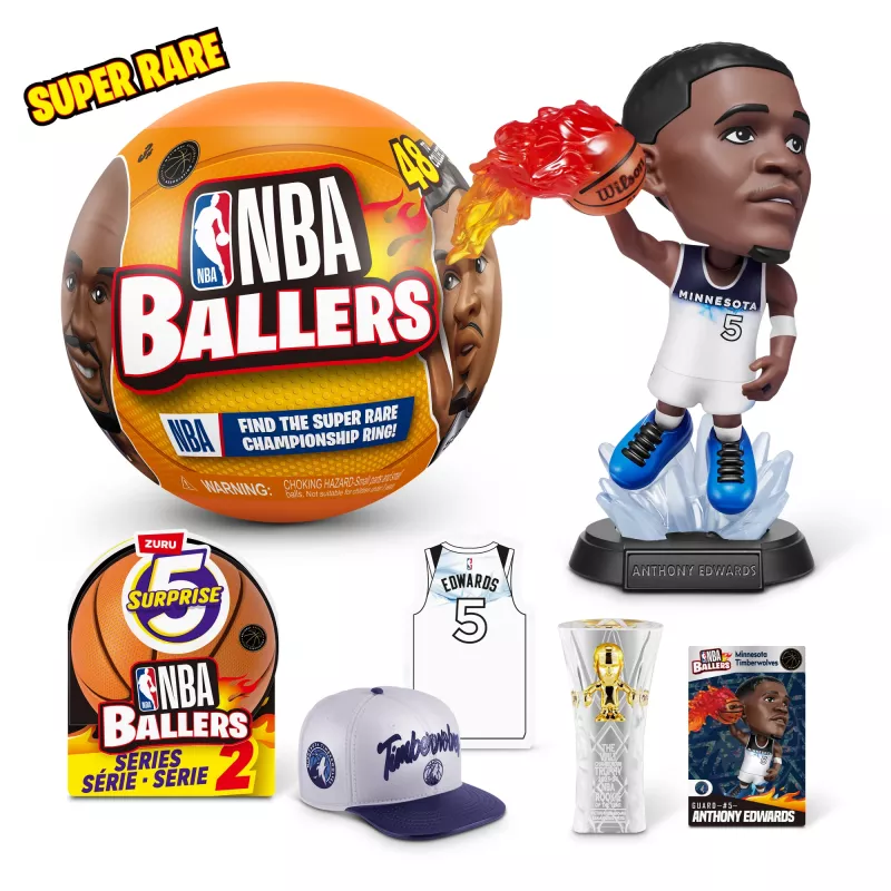 5 Surprise NBA Ballers Series 2, 3 a, Mitmevärviline