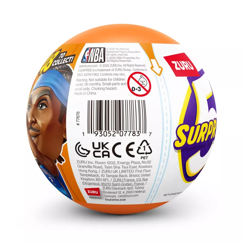 5 Surprise NBA Ballers Series 2, 3 a, Mitmevärviline