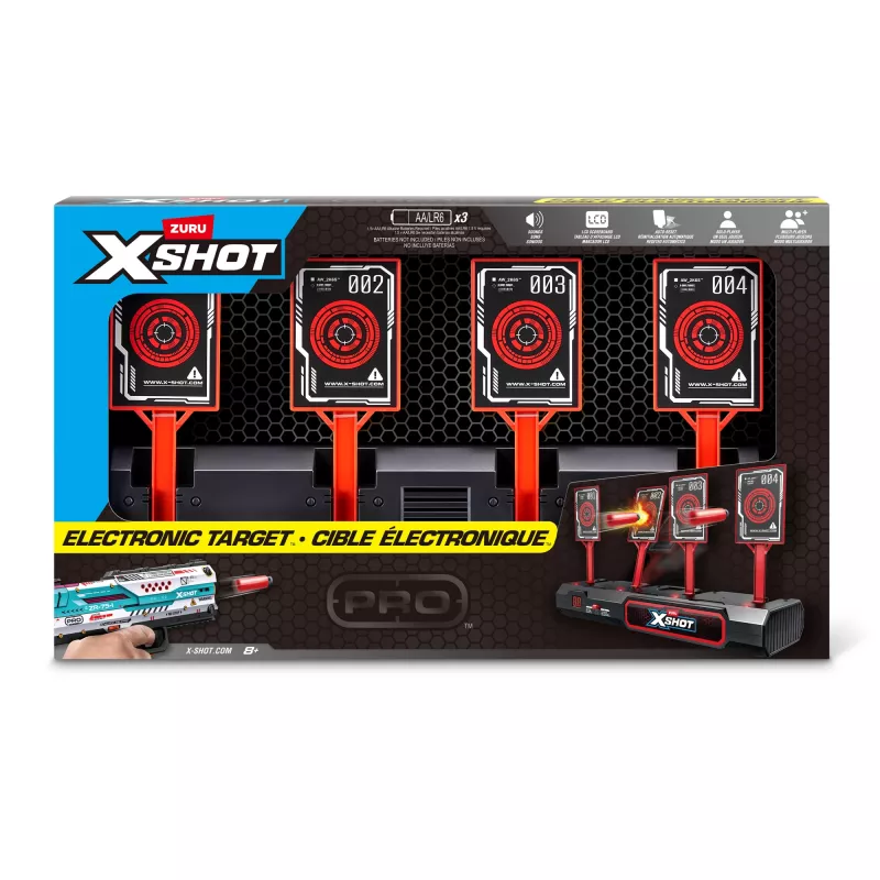 ZURU XSHOT elektrooniline märklaud, märklaud, 8 a, AA, must