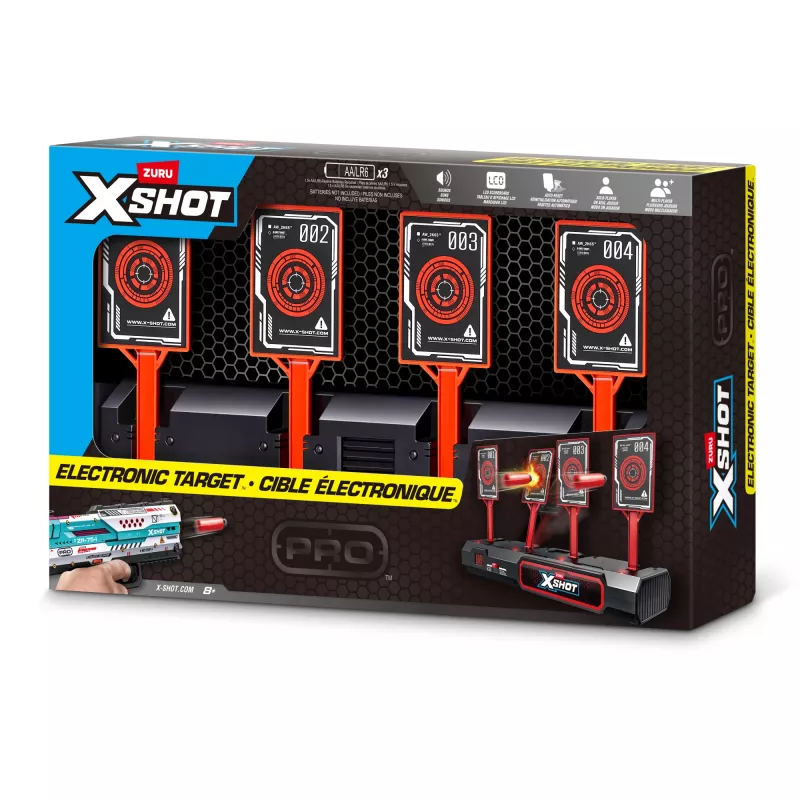 ZURU XSHOT elektrooniline märklaud, märklaud, 8 a, AA, must