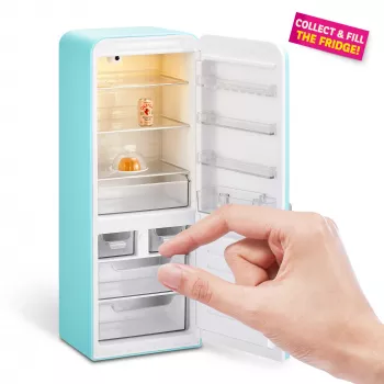 Mängukomplekt Zuru Mini Brands Mini Minis Fill the Fridge Playset — kollektsioneeritavad miniatuursed toidupoe külmiku tarvikud