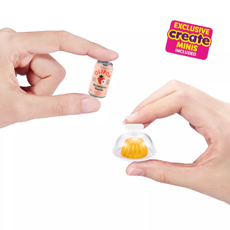 Mängukomplekt Zuru Mini Brands Mini Minis Fill the Fridge Playset — kollektsioneeritavad miniatuursed toidupoe külmiku tarvikud