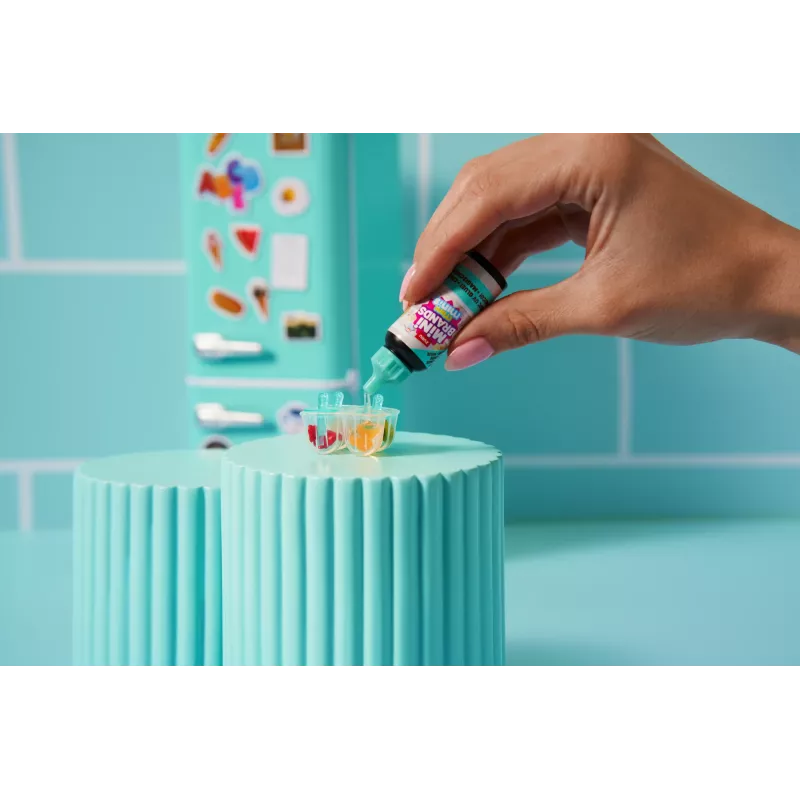 Mängukomplekt Zuru Mini Brands Mini Minis Fill the Fridge Playset — kollektsioneeritavad miniatuursed toidupoe külmiku tarvikud