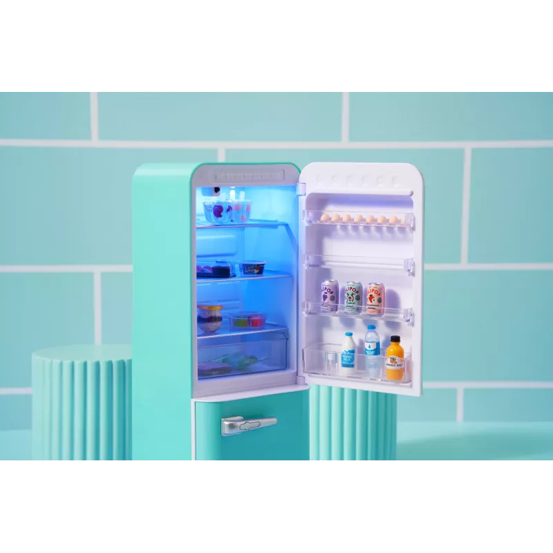 Mängukomplekt Zuru Mini Brands Mini Minis Fill the Fridge Playset — kollektsioneeritavad miniatuursed toidupoe külmiku tarvikud
