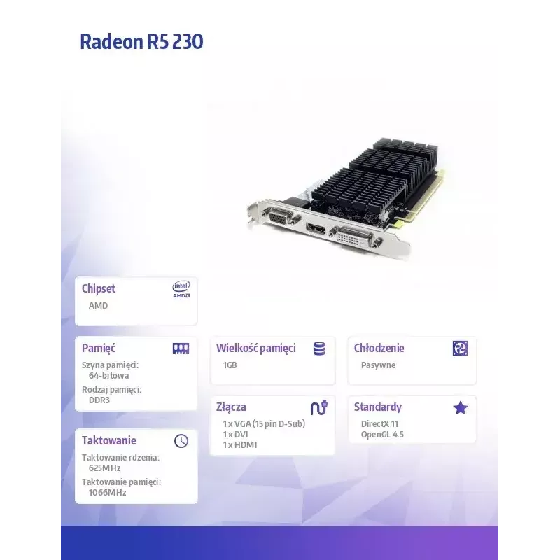 Graafikakaart AFOX Radeon R5 230 1GB DDR3 AFR5230-1024D3L9-V2