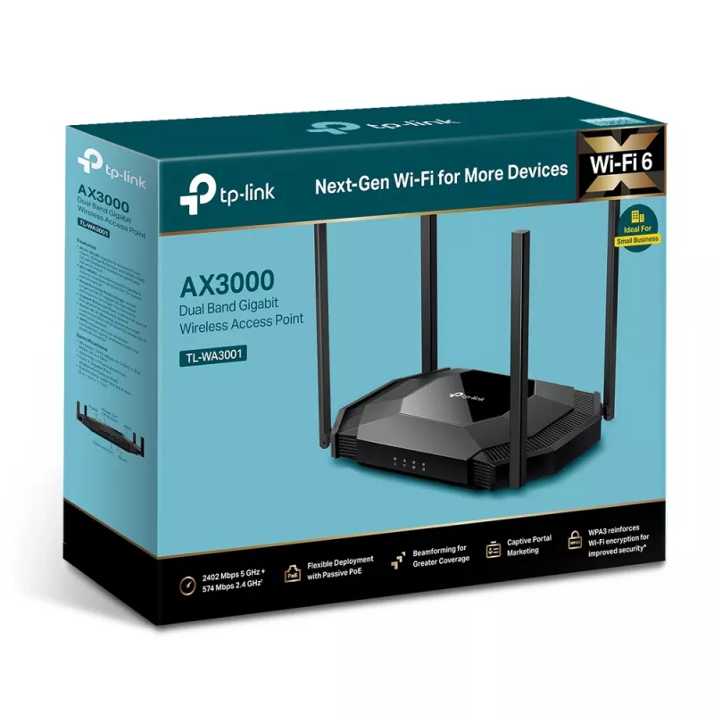 TP-Link TL-WA3001 juhtmevaba pääsupunkt 2402 Mbit/s Must Power over Ethernet (PoE)