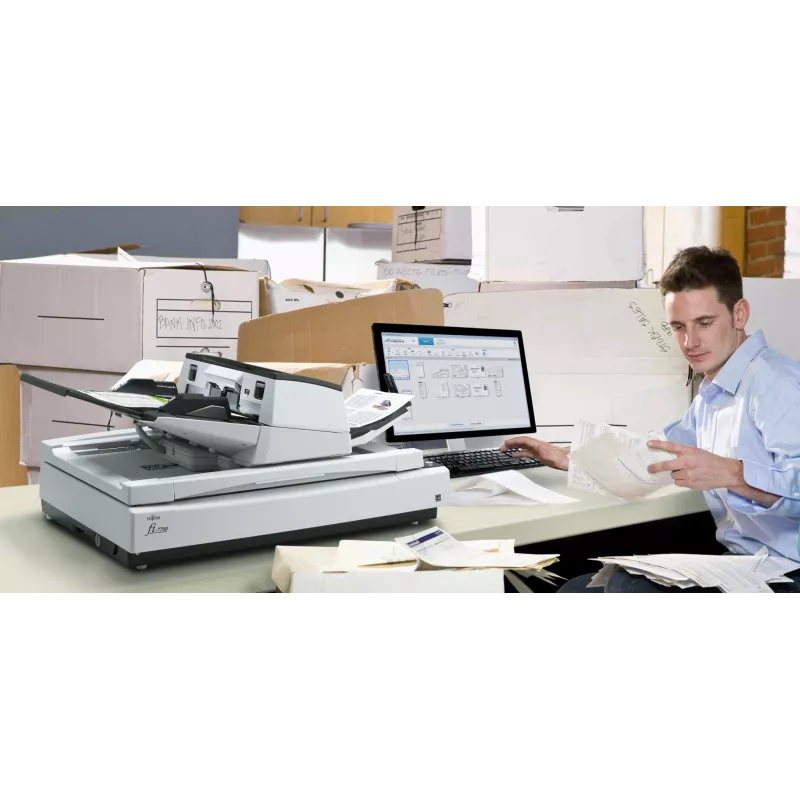 Ricoh fi-7700S lamet- ja ADF-skanner 600 x 600 DPI A3 Must, Valge