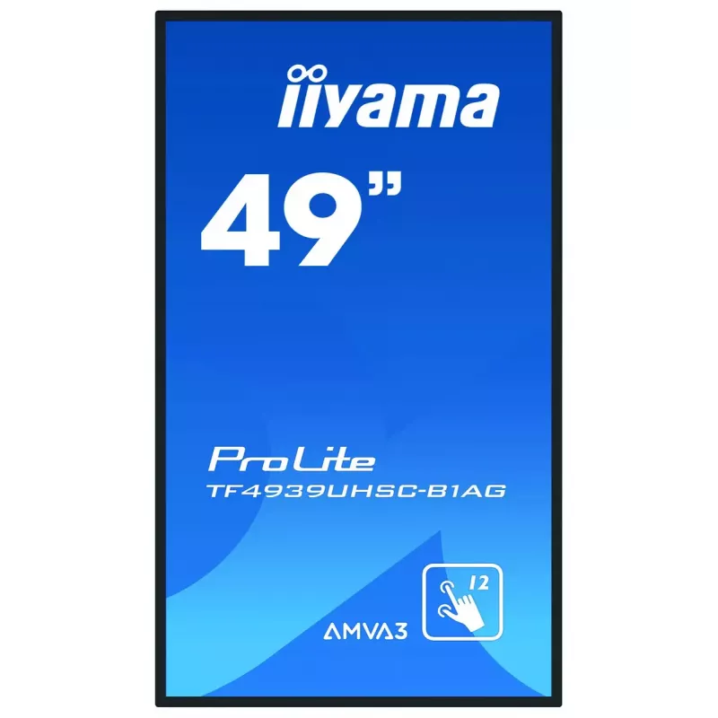 iiyama ProLite TF4939UHSC-B1AG arvutimonitor 124,5 cm (49 tolli) 3840 x 2160 pikslit 4K Ultra HD LED puutetundlik ekraan mitme kasutaja must