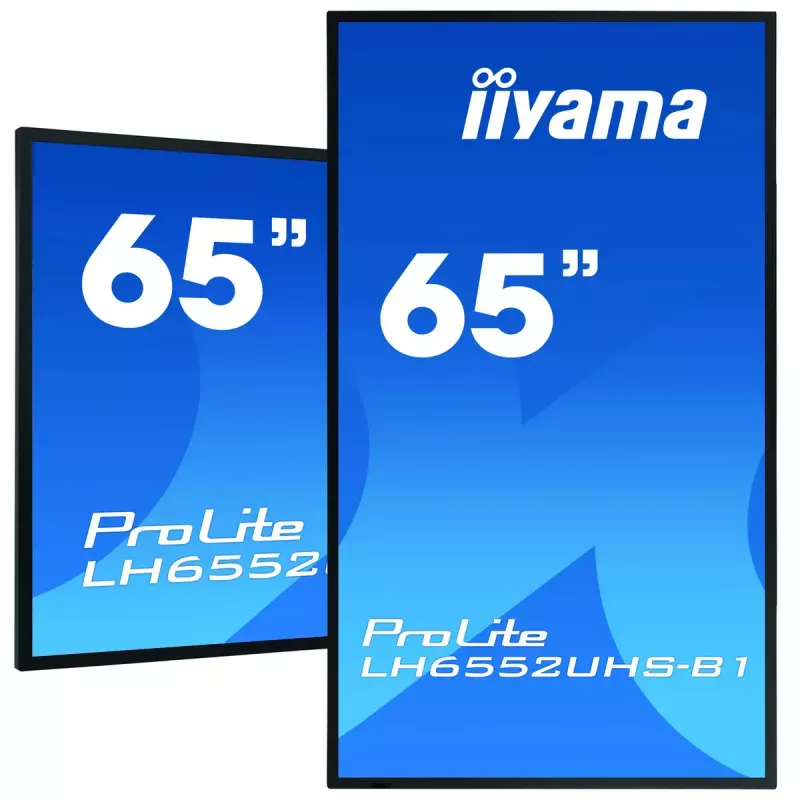 Digitaalne infotahvel lameekraan IIYAMA LH6552UHS-B1 64.5 tolli IPS 4K 3840x2160 500 cd/m² Android 8.0 24/7 Must
