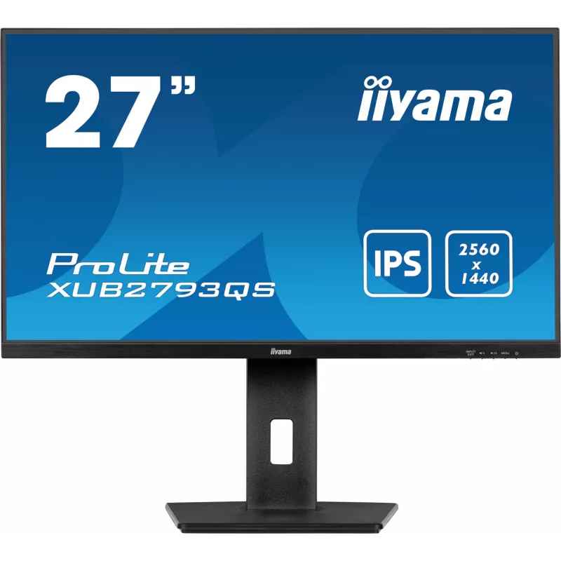 iiyama ProLite XUB2793QS-B7 arvutimonitor 68,6 cm (27 tolli) 2560 x 1440 pikslit Quad HD LED Must