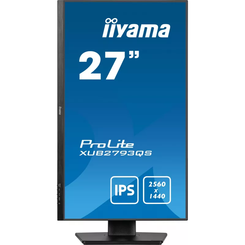 iiyama ProLite XUB2793QS-B7 arvutimonitor 68,6 cm (27 tolli) 2560 x 1440 pikslit Quad HD LED Must