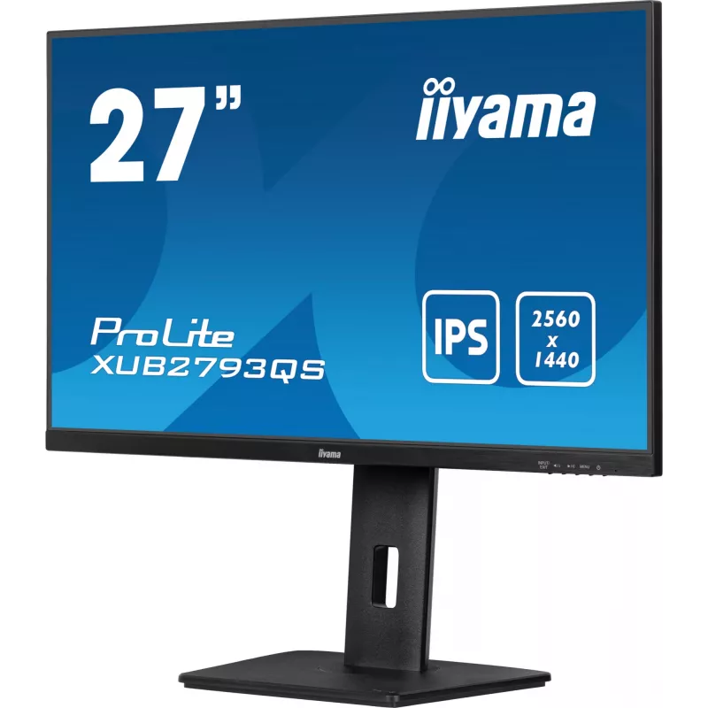 iiyama ProLite XUB2793QS-B7 arvutimonitor 68,6 cm (27 tolli) 2560 x 1440 pikslit Quad HD LED Must