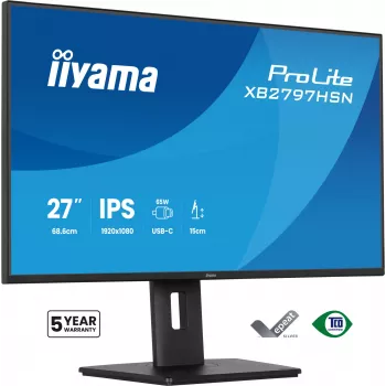 iiyama ProLite XB2797HSN-B1 arvutimonitor 68,6 cm (27 tolli) 1920 x 1080 pikslit Full HD LCD Must