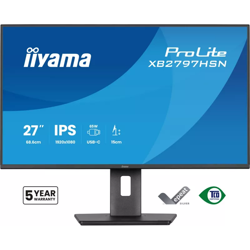 iiyama ProLite XB2797HSN-B1 arvutimonitor 68,6 cm (27 tolli) 1920 x 1080 pikslit Full HD LCD Must