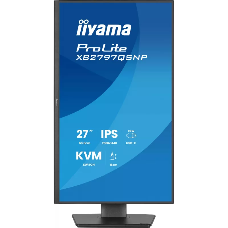 Arvutimonitor IIYAMA ProLite XB2797QSNP-B1 27 tolli (68,6 cm) 2560×1440 QHD LED, 16:9, matt, kõlarid, USB 3.2 jaotur, kõrguse reguleerimine, VESA