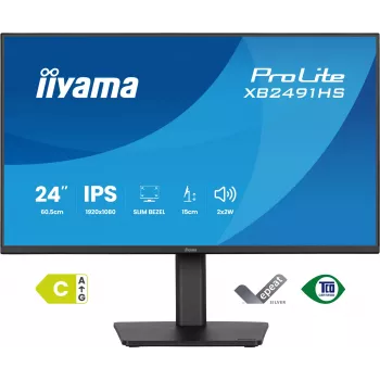 Monitor IIYAMA XB2491HS-B1 60,5 cm (23,8 tolli) 16:9 IPS, HDMI, DisplayPort ja sisseehitatud kõlaritega