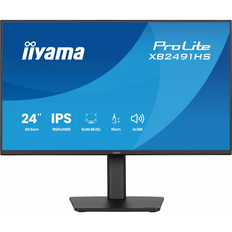 Monitor IIYAMA XB2491HS-B1 60,5 cm (23,8 tolli) 16:9 IPS, HDMI, DisplayPort ja sisseehitatud kõlaritega