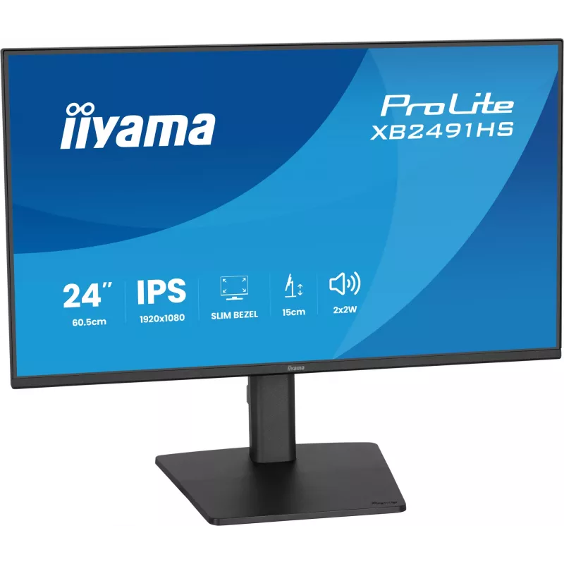 Monitor IIYAMA XB2491HS-B1 60,5 cm (23,8 tolli) 16:9 IPS, HDMI, DisplayPort ja sisseehitatud kõlaritega