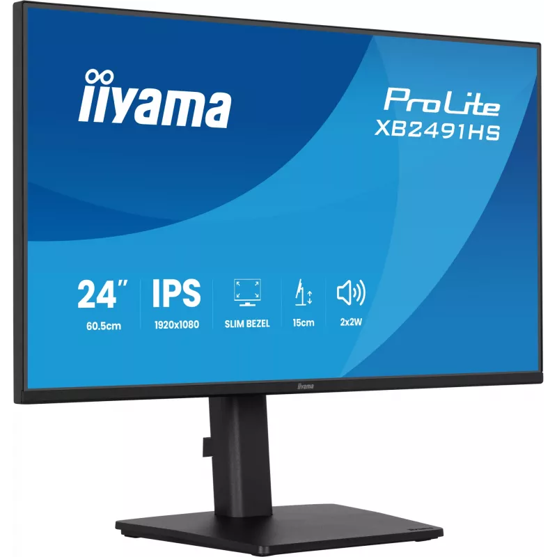 Monitor IIYAMA XB2491HS-B1 60,5 cm (23,8 tolli) 16:9 IPS, HDMI, DisplayPort ja sisseehitatud kõlaritega