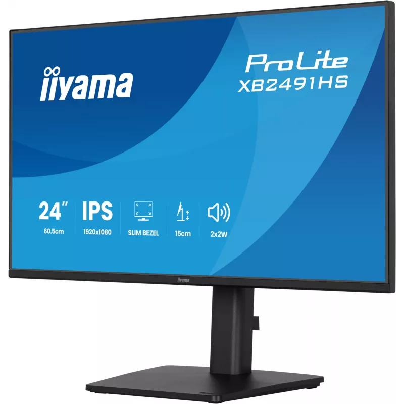 Monitor IIYAMA XB2491HS-B1 60,5 cm (23,8 tolli) 16:9 IPS, HDMI, DisplayPort ja sisseehitatud kõlaritega