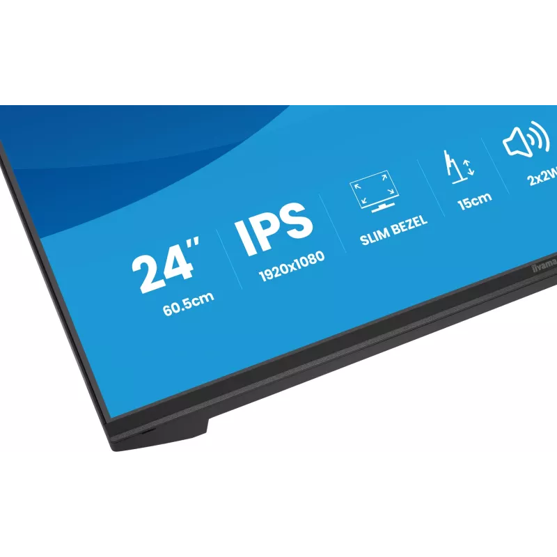 Monitor IIYAMA XB2491HS-B1 60,5 cm (23,8 tolli) 16:9 IPS, HDMI, DisplayPort ja sisseehitatud kõlaritega