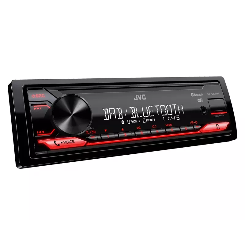 JVC KD-X282DBT automeediavastuvõtja Must 200 W Bluetooth
