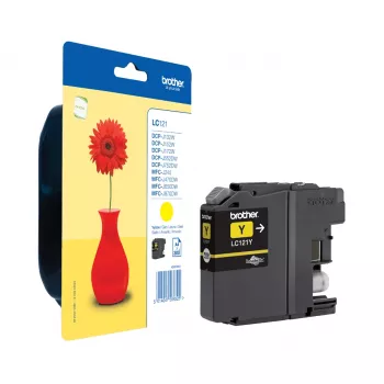 Brother LC121YBP tindikassett 1 tk Originaal Standardtootlus Kollane