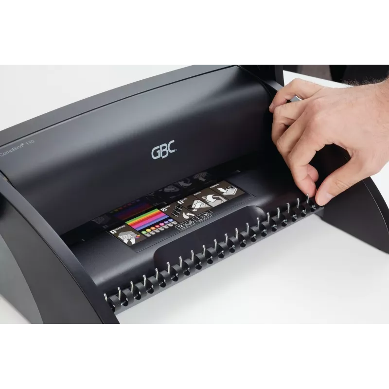 GBC CombBind® C110 köitmismasin, kammköitmismasin, käsitsi, 195 lehte, must