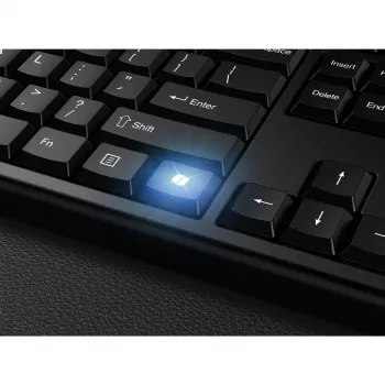 Kensington KM270 EQ taaslaetav lauakomplekt – juhtmevaba, juhtmevaba, RF-juhtmevaba + Bluetooth, membraan, QWERTZ, must, hiir kaasas