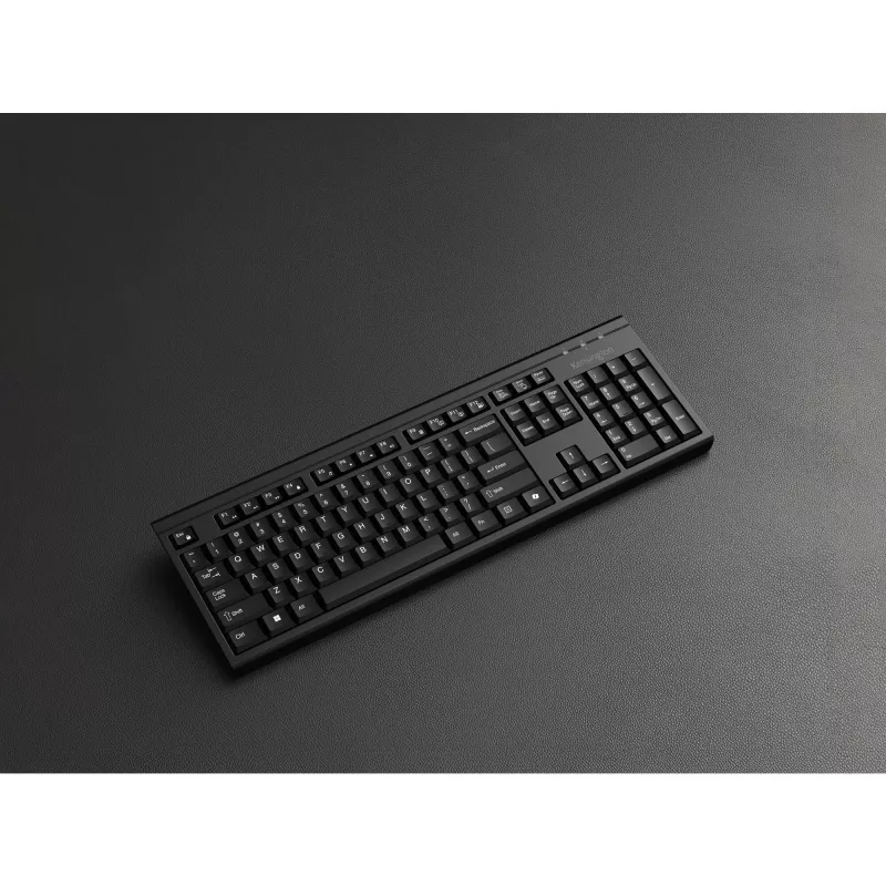Kensington KM270 EQ taaslaetav lauakomplekt – juhtmevaba, juhtmevaba, RF-juhtmevaba + Bluetooth, membraan, QWERTZ, must, hiir kaasas