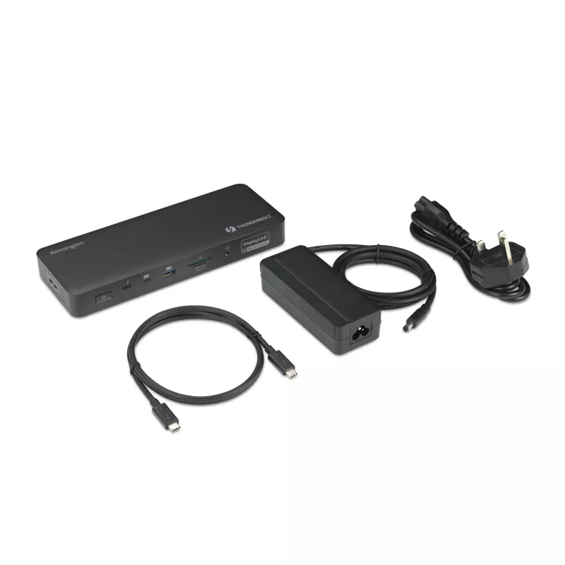 Kensington SD5920T EQ Thunderbolt 4 nelja 4K hübriiddokk DisplayLink-tehnoloogiaga