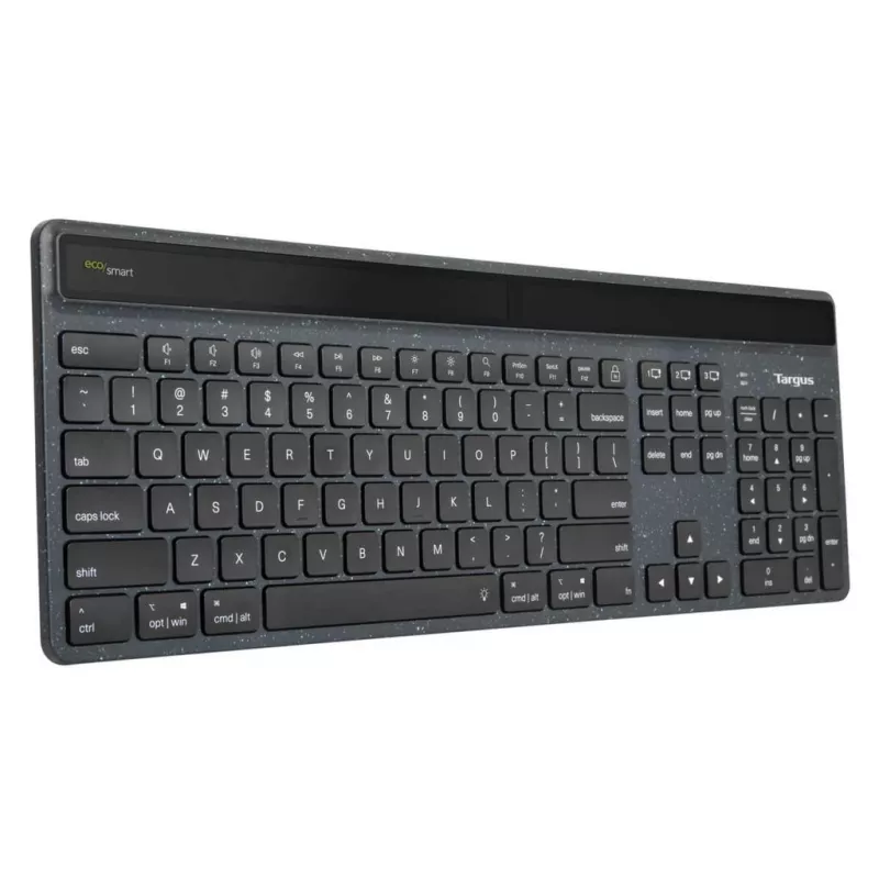 Targus Sustainable Energy Harvesting EcoSmart klaviatuur Universal Bluetooth QWERTZ Saksa Must