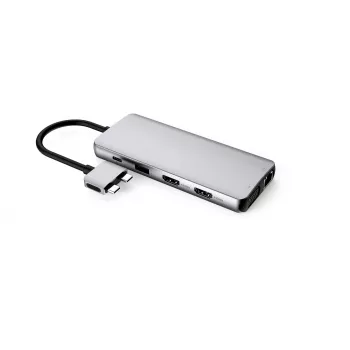 eSTUFF ES623010 liidesejaotur USB 3.2 Gen 1 (3.1 Gen 1) USB-C 5000 Mbit/s Alumiinium