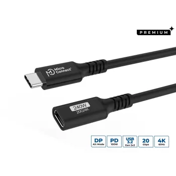 Microconnect USB3.2CC2EX USB-kaabel USB4 Gen 2x2 2 m USB C Must