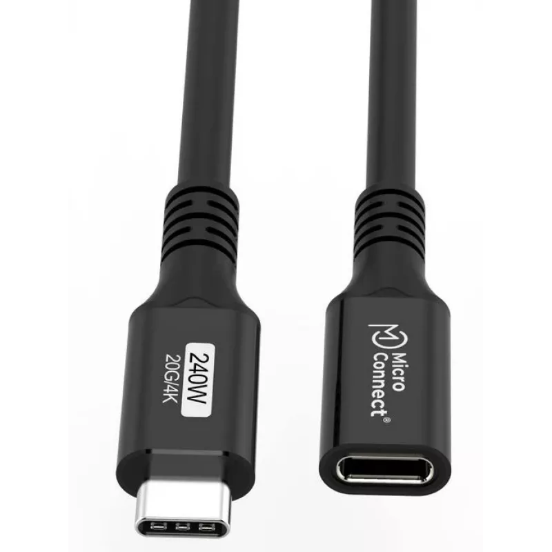 Microconnect USB3.2CC2EX USB-kaabel USB4 Gen 2x2 2 m USB C Must