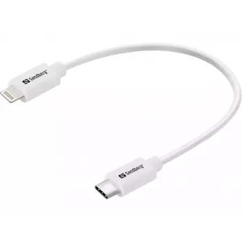 Sandberg USB-C PD to Lightning MFI 0.2M, 0.2 m, Lightning, USB C, Isane, Isane, Valge