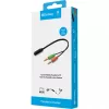 Sandberg Peakomplekti adapter (mobiil) arvutile, 2 x 3,5 mm, isane, 3,5 mm, emane, must