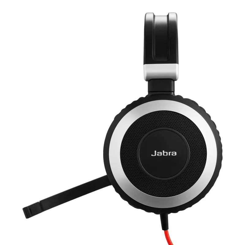 Jabra Evolve 80 MS Stereo, juhtmega, kontor/kõnekeskus, 646 g, peakomplekt, must