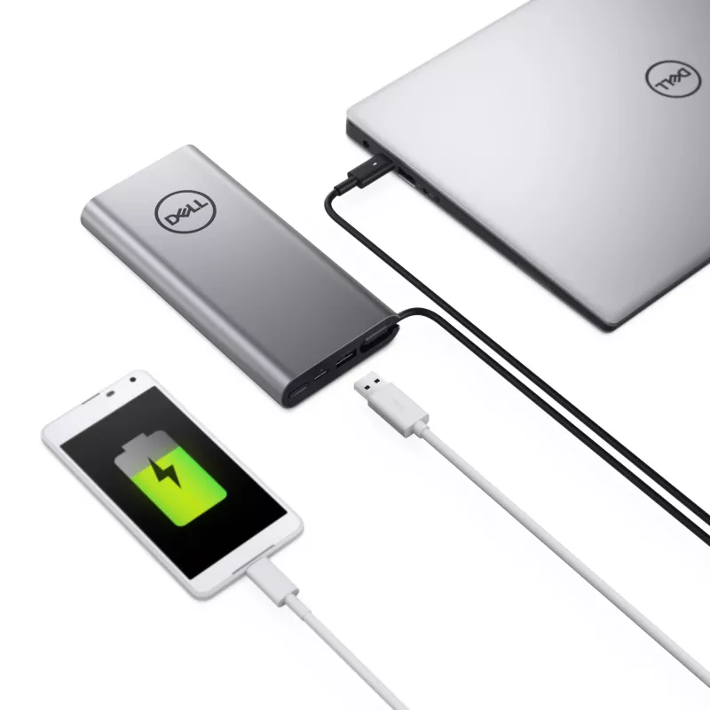 Kaasaskantav akupank Dell PW7018LC liitium-ioon 1x USB-A väljund Hõbedane