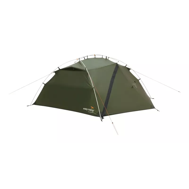 Kuplikujuline/iglu telk easy camp Rago 3 — 3 inimesele, tumeroheline, polüester väliskiht ja põhi, alumiiniumvardad, 220×290 cm, kõrgus 1,1 m