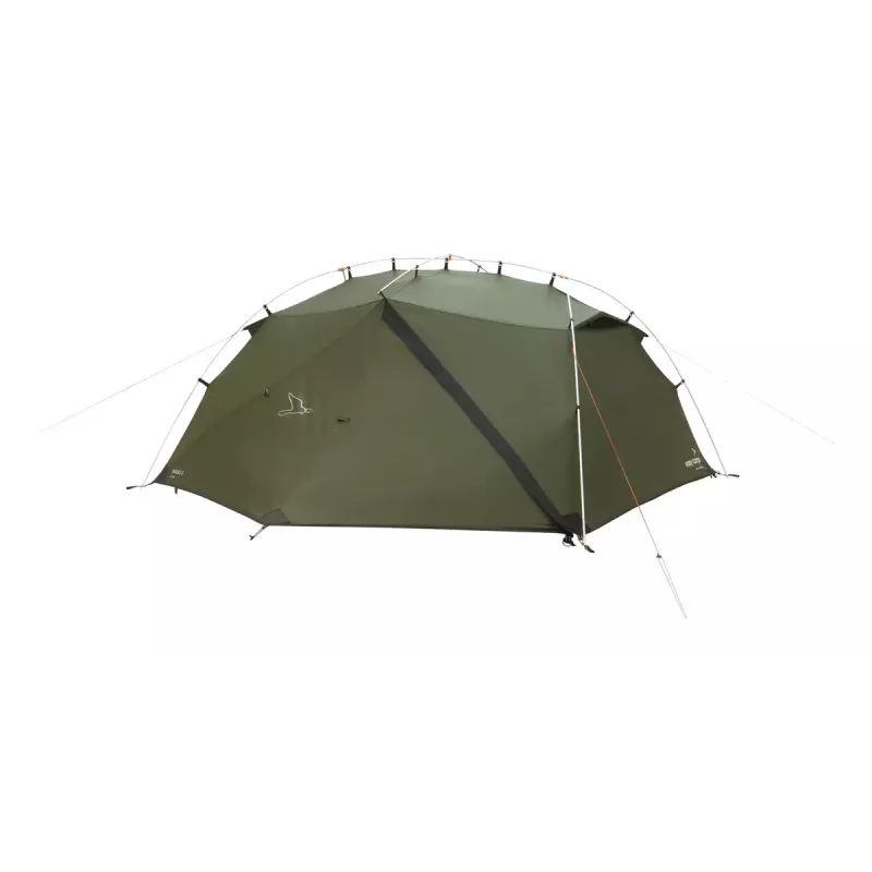 Kuplikujuline/iglu telk easy camp Rago 3 — 3 inimesele, tumeroheline, polüester väliskiht ja põhi, alumiiniumvardad, 220×290 cm, kõrgus 1,1 m