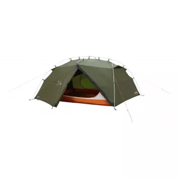 Kuplikujuline/iglu telk easy camp Rago 3 — 3 inimesele, tumeroheline, polüester väliskiht ja põhi, alumiiniumvardad, 220×290 cm, kõrgus 1,1 m