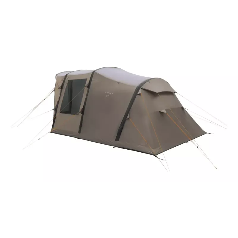 Tunnelitelk Easy Camp Senja 4 Air — 4 inimesele, jäik raam, 3 m veekindel väliskate, 460×260×195 cm, pruun