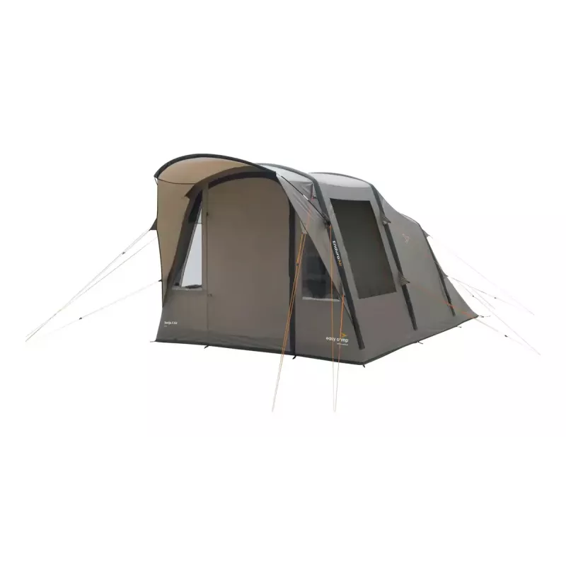 Tunnelitelk Easy Camp Senja 4 Air — 4 inimesele, jäik raam, 3 m veekindel väliskate, 460×260×195 cm, pruun