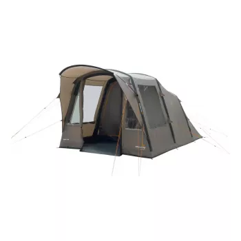Tunnelitelk Easy Camp Senja 4 Air — 4 inimesele, jäik raam, 3 m veekindel väliskate, 460×260×195 cm, pruun