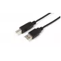 Microconnect USBAB05B USB-kaabel USB 2.0 0,5 m USB A USB B Must