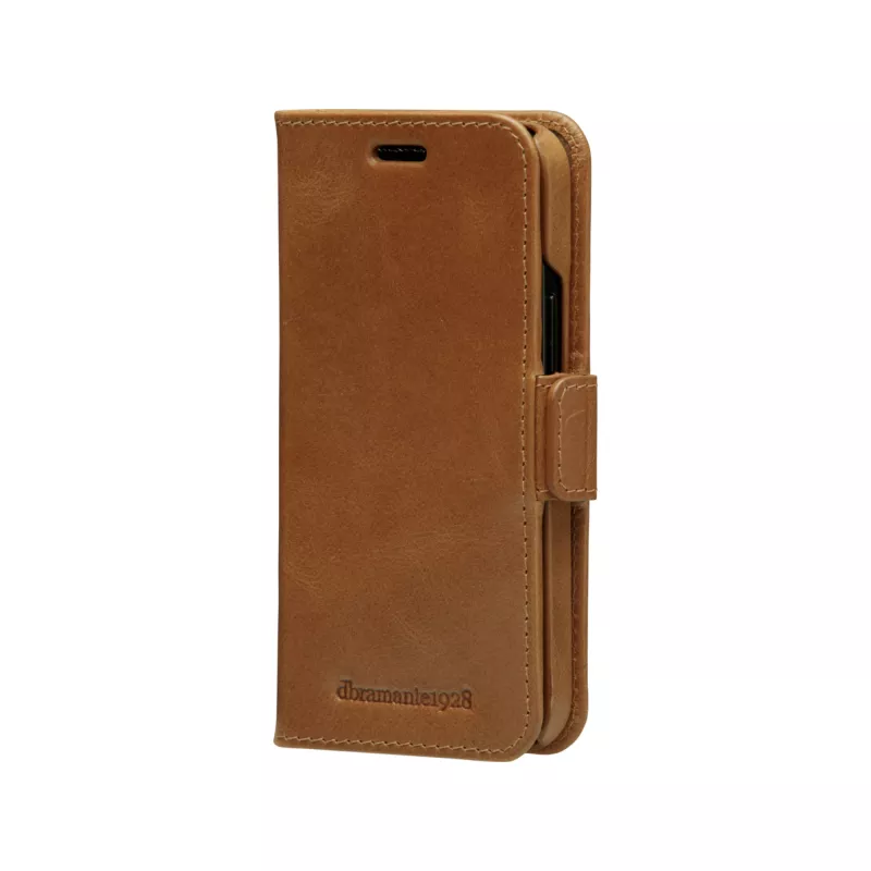Rahakotist ümbris dbramante1928 Lynge iPhone 12 mini (5,4 tolli) jaoks — Tan, 3 kaarditaskut, lauahoidik
